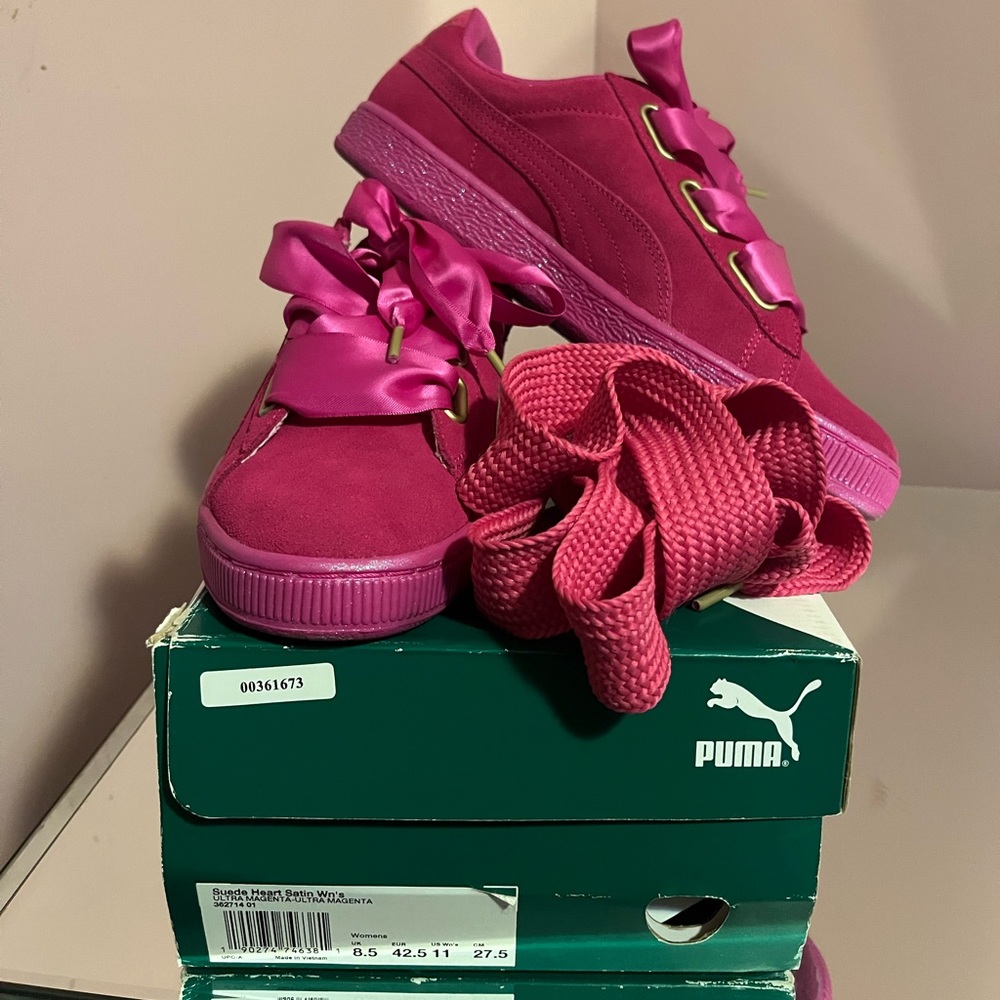 Puma Suede Heart Satin Sneaker